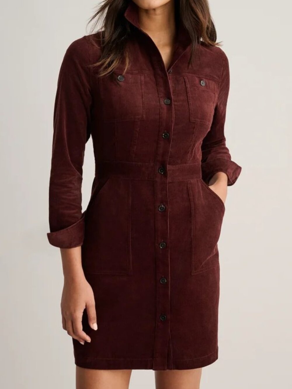 UNTUCKit Corduroy Cora Shirt Dress - Picture 2 of 4